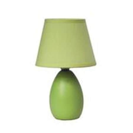 Star Brite Small Oval Ceramic Table Lamp - Green ST34976